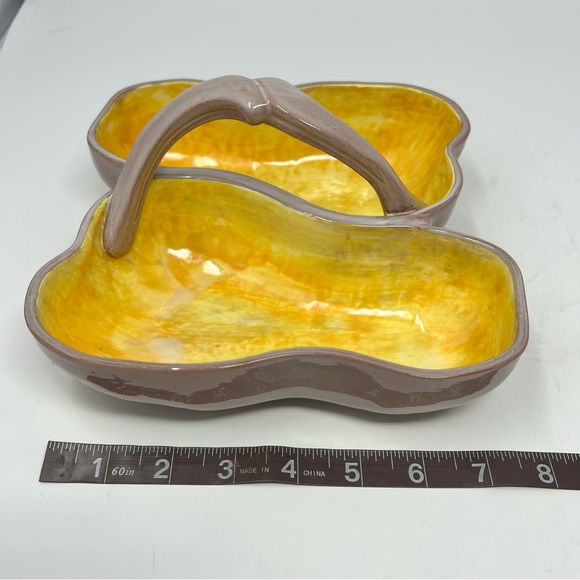 Stangl Vintage Mod Century Modern Glazed Double Sided Pottery Serving Dish - Picture 9 of 10